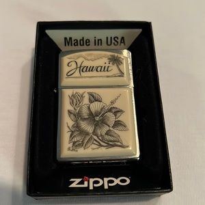 Zippo Lighter with Hawaiian Design